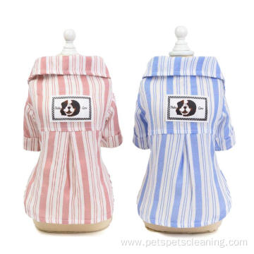 Eco-friendly nice look stripe cotton summer dog shirt